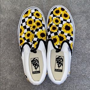 Sunflower checkered vans
